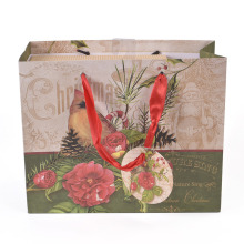 Custom Printing Christmas Gift Paper Bag with Handles